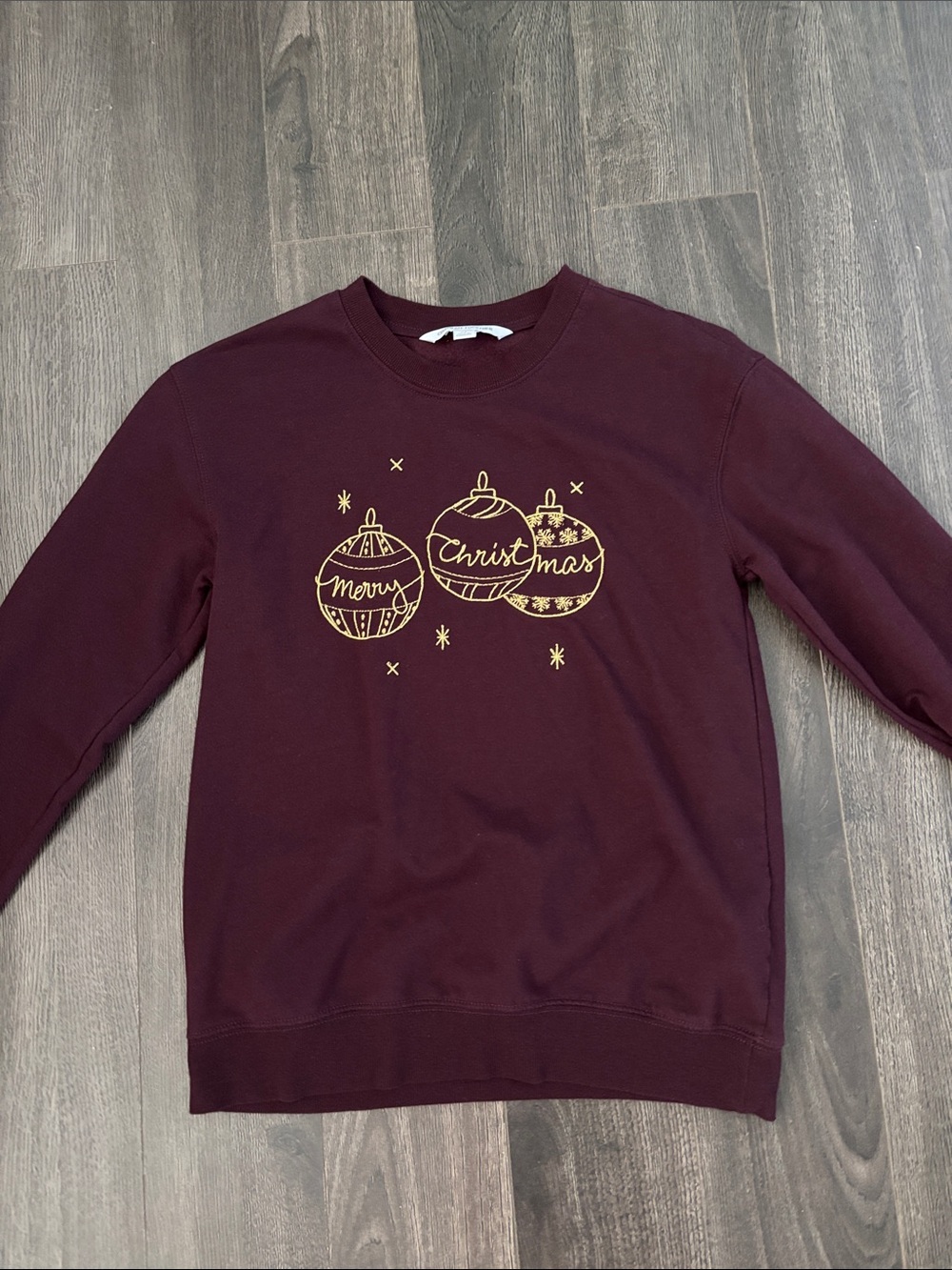 Women's Burgundy Christmas Sweater - Picture 8 of 11